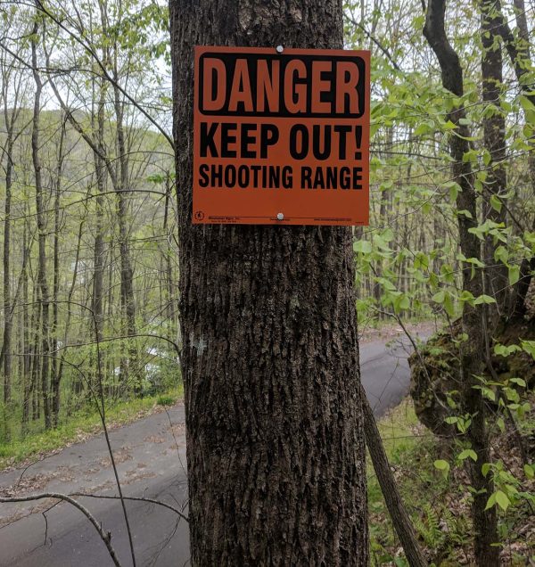 Danger Keep Out Shooting Range Orange ALUMINUM Sign - Image 4