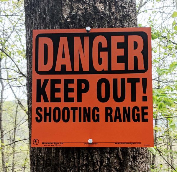 Danger Keep Out Shooting Range Orange ALUMINUM Sign - Image 5