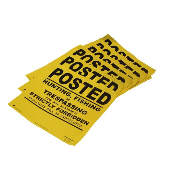 Yellow Heavy Gauge Flexible Vinyl Posted Sign - Image 3