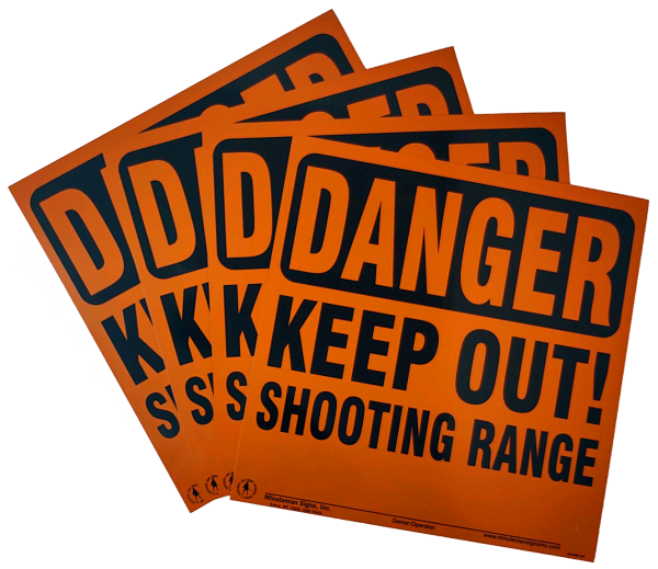 Danger Keep Out Shooting Range Orange ALUMINUM Sign - Image 6