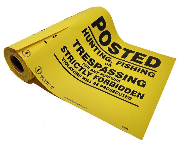 Yellow Heavy Gauge Flexible Vinyl Posted Sign - Image 7