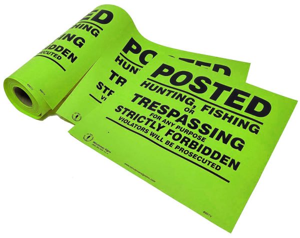 Lime Green Heavy Gauge Flexible Vinyl Posted Sign