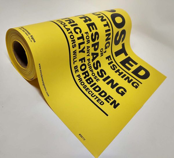 Yellow Heavy Gauge Flexible Vinyl Posted Sign - Image 9